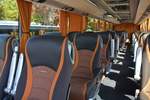  Kniglich  ausgestatteter Setra 416 HDH mit nur 3 Sitzreihen fr mehr  Beinfreiheit  von KNIG Reisen aus der BRD in Krems.
