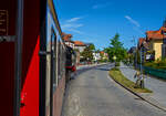 Hier ist der Molli die Dampfstraenbahn von Bad Doberan....