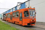 CKD Tatra T6A2 551 stand am 04.05.2024 im Depot 12 in Rostock-Marienehe.