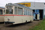 Triebwagen des Typs ET50 (Bauart LOWA)stand am 04.05.2024 im Depot 12 in Rostock-Marienehe,und dient nun als umgebautes „Café 44 