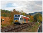   Ein von drei Stadler GTW 2/6 der Hellertalbahn als RB 96 (Hellertalbahn) Dillenburg-Haiger-Burbach-Neunkirchen-Herdorf-Betzdorf/Sieg, fhrt ber die gleichnamentliche Strecke Hellertalbahn (KBS