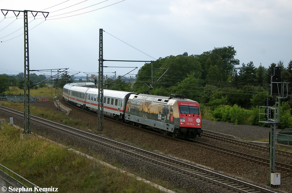 101 016-4  Packendes S�dafrika  mit dem IC 2239  Warnow  von Warnem�nde nach Dresden Hbf in Stendal Ortsteil Wahrburg. 07.09.2012