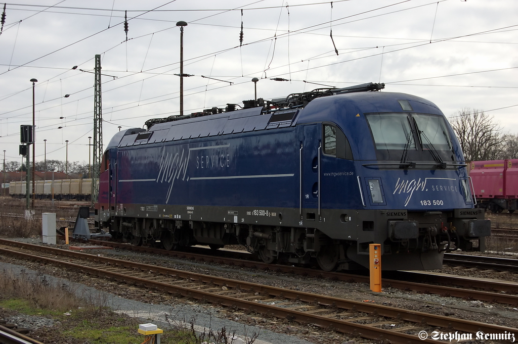 183 500-8 mgw Service GmbH & Co. KG f�r Raildox GmbH & Co. KG stand in Stendal. 25.02.2012