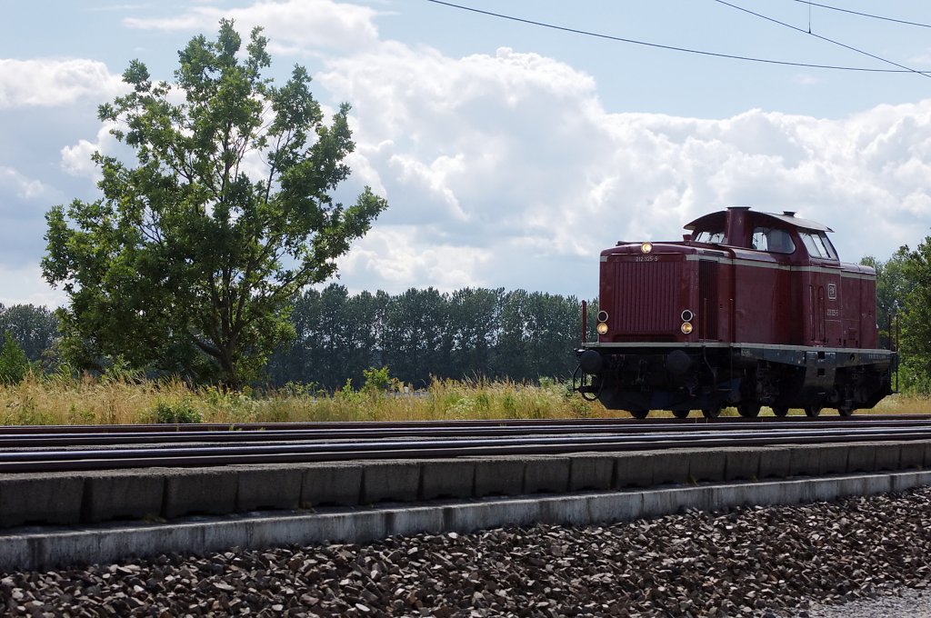 212 325-5 der EfW als LZ in Richtung Wustermark. 29.07.2010