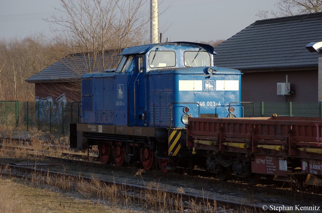 346 003-4 PRESS (345 208-3) steht in Rathenow abgestellt. 28.01.2011