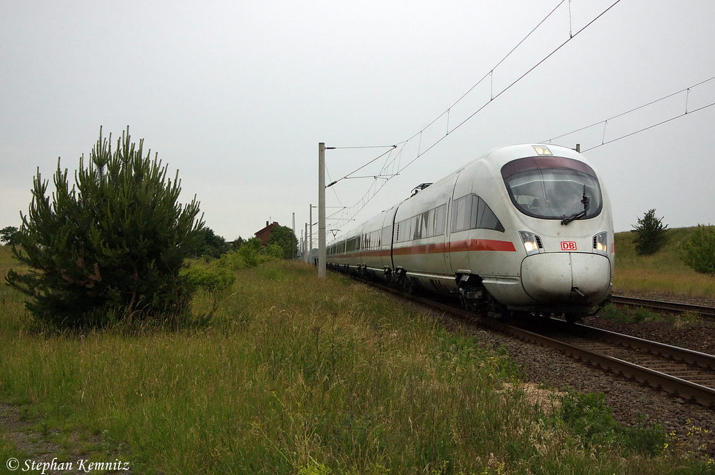 411 505-1  Dresden  als IC 2806 f�r IC 2444 von Leipzig Hbf nach K�ln Hbf in Demker. 15.06.2012