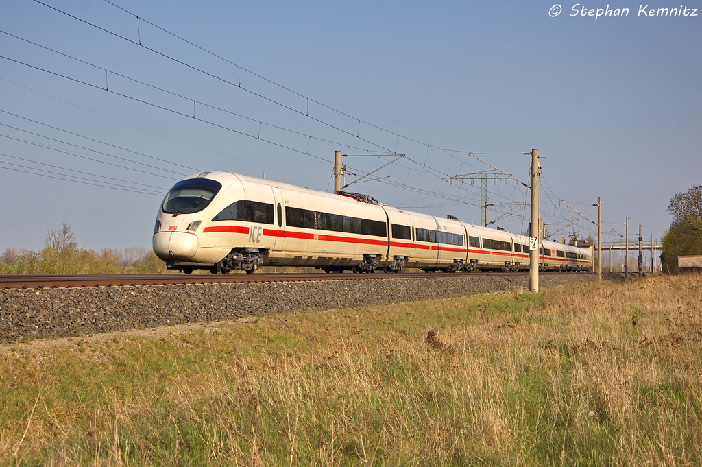 411 530-9  Jena  als ICE 1508 von M�nchen Hbf nach Warnem�nde in Vietznitz. 25.042013