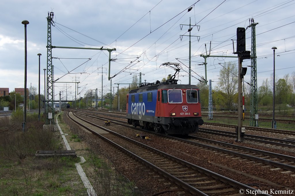 421 394-8 SBB Cargo als Lz in Berlin Sch�nefeld-Flughafen. 16.04.2011