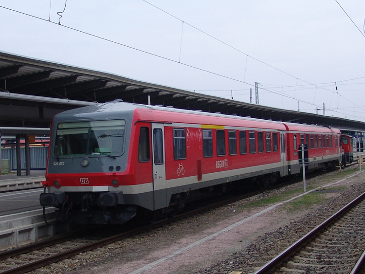 628 652 beim Rangieren im Rostocker Hbf(16.02.2011)