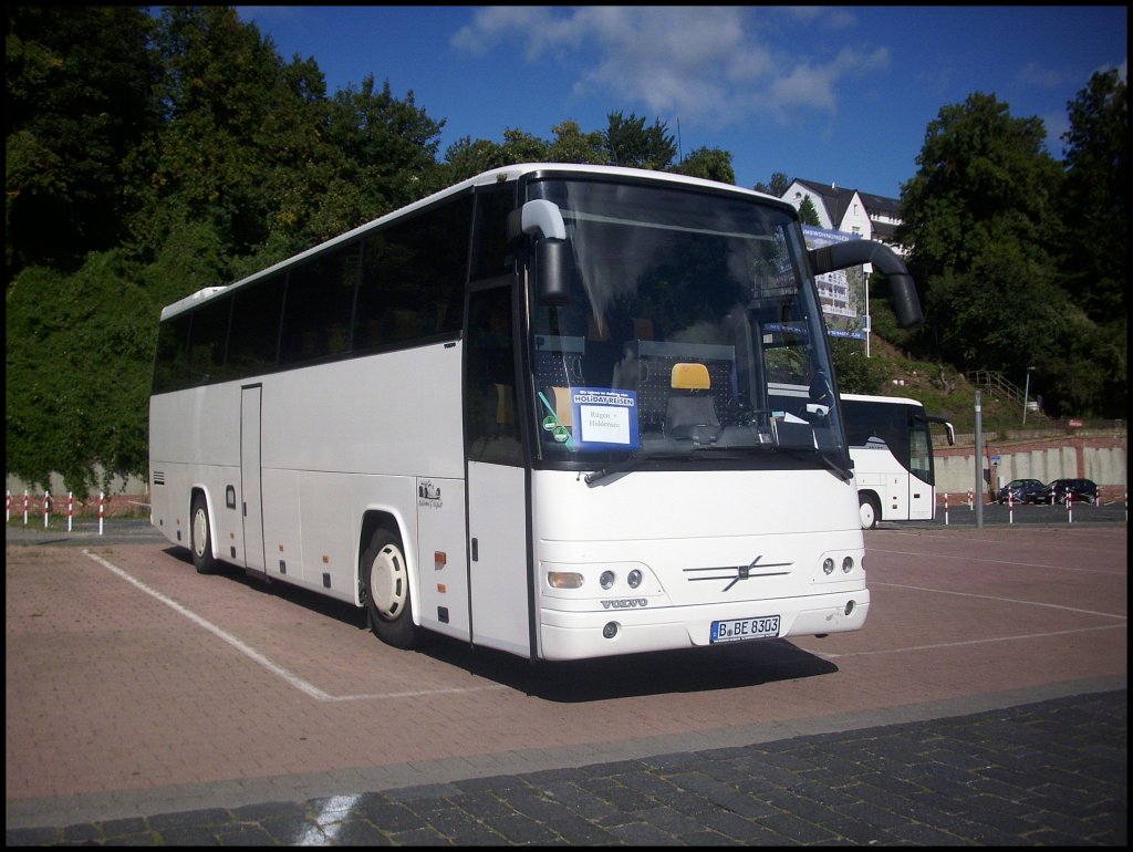 Dr�gm�ller-Volvo B 12-500 H von Omniko Reisen aus Deutschland im Stadthafen Sassnitz.