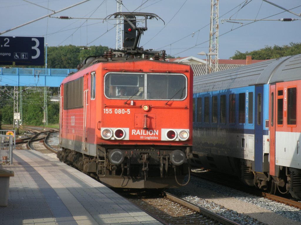 Durchfahrt am Abend in Bergen/R�gen f�r 155 080,am 21.Juni 2011.