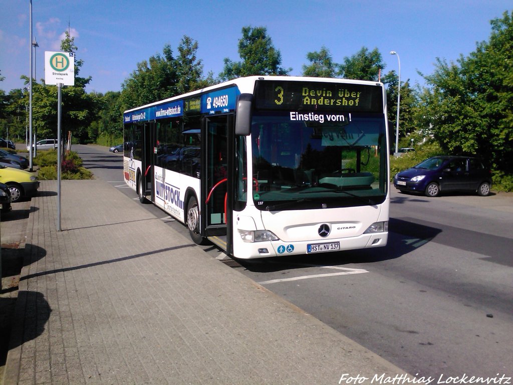 MB als Linie 3 mit Ziel Andershof an der Haltestelle Strelapark/Zoo am 10.6.13 