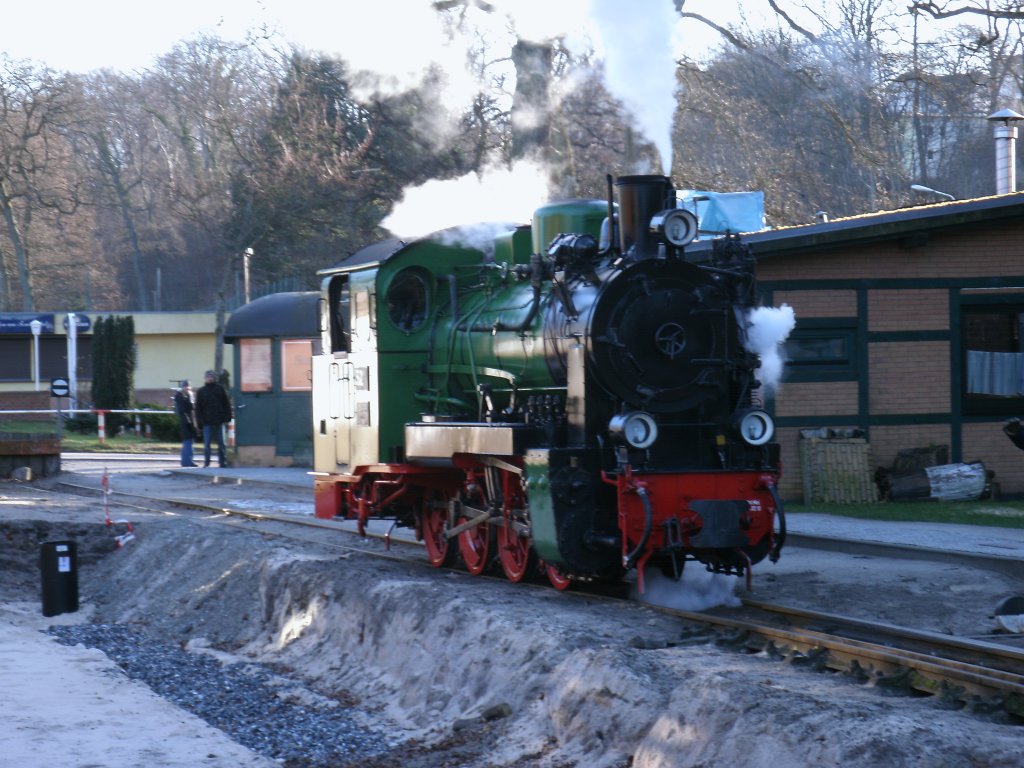 Mh52 am Streckenende in G�hren,am 14.Januar 2012. 