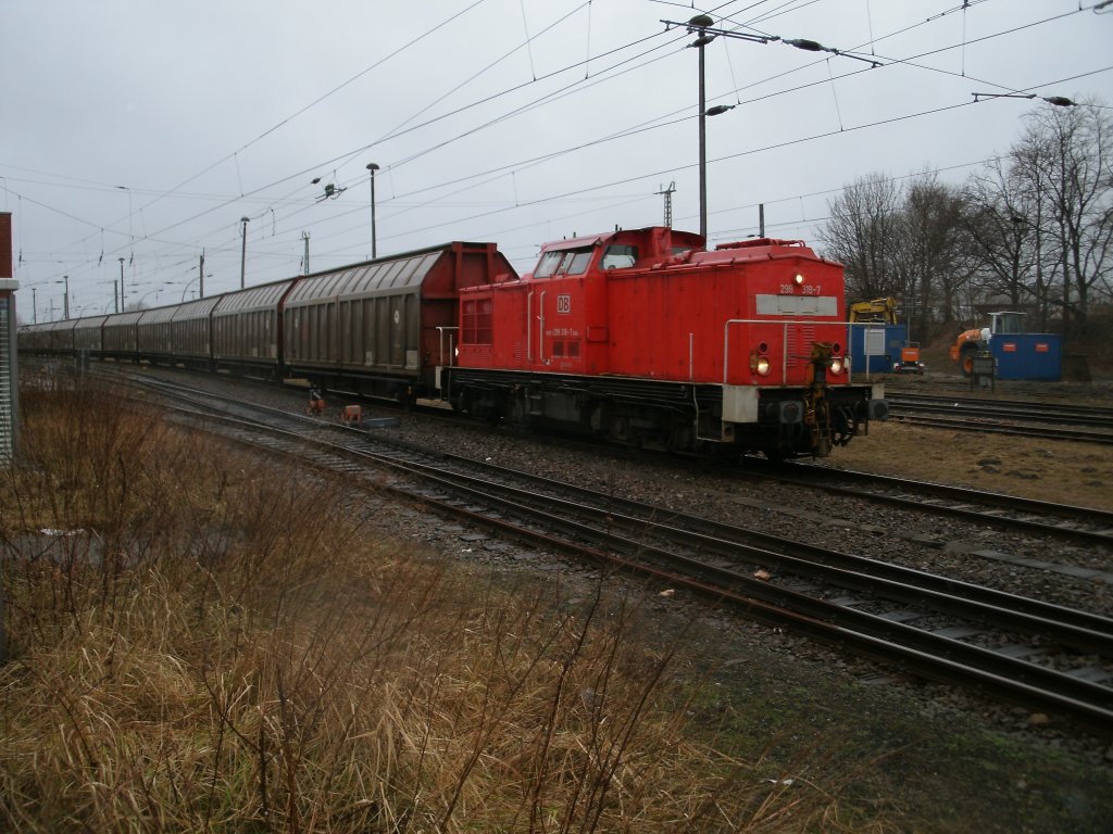 Nachdem 298 318 am 27.Januar 2011 mehrere Hbbills-Wagen von Mukran nach Bergen/R�gen brachte,wurde Diese am 05.Februar 2011 zum Abtransport von 298 318 zusammengestellt.