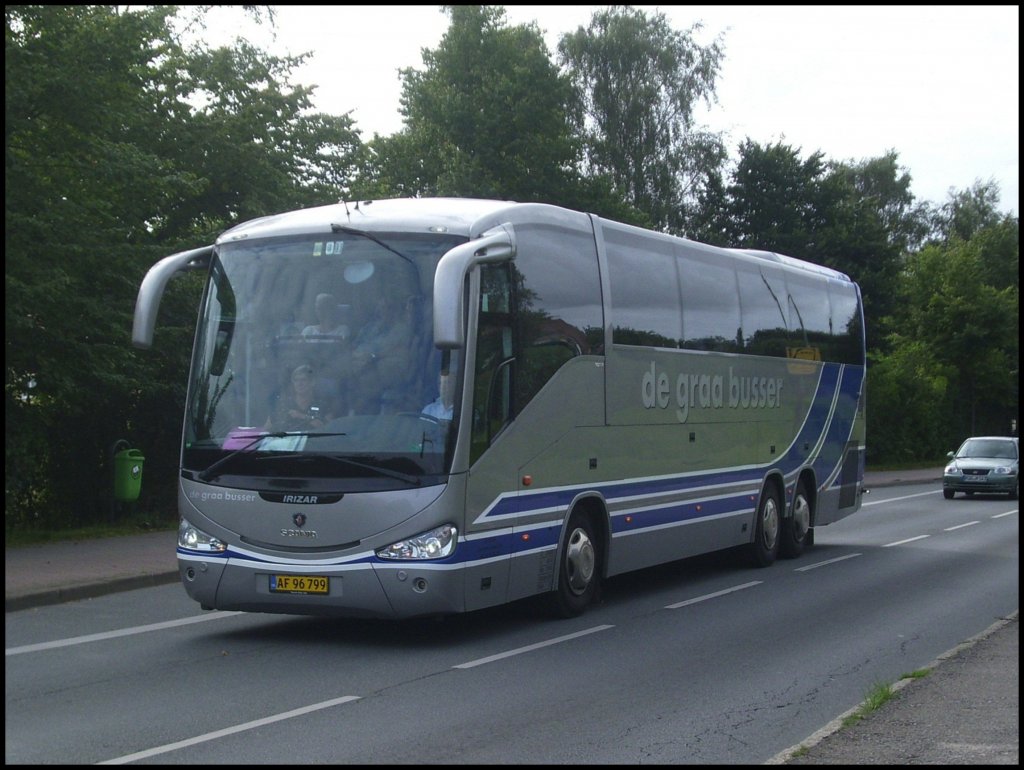 Scania Irizar von de graa busser aus D�nemark in Sassnitz.