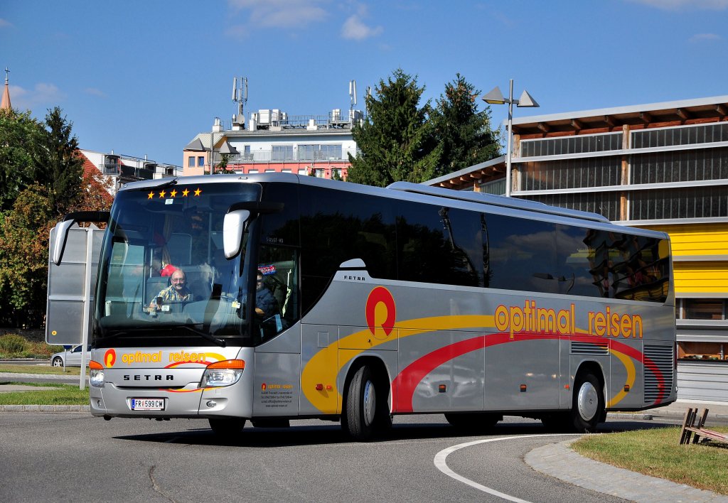 SETRA S415 GT- HD von Optimal Reisen aus Freistadt in Ober�sterreich.Krems,September 2012.