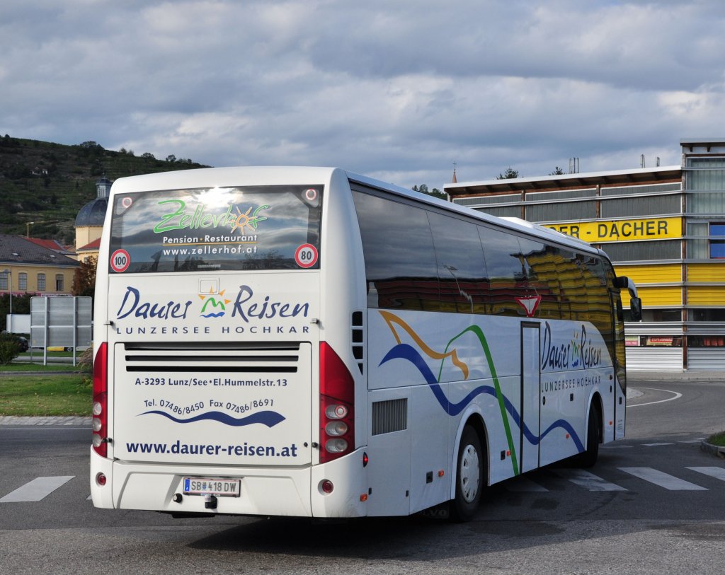 VOLVO 9700 von Manfred DAURER Reisen aus Nieder�sterreich im September 2012 in Krems gesehen.