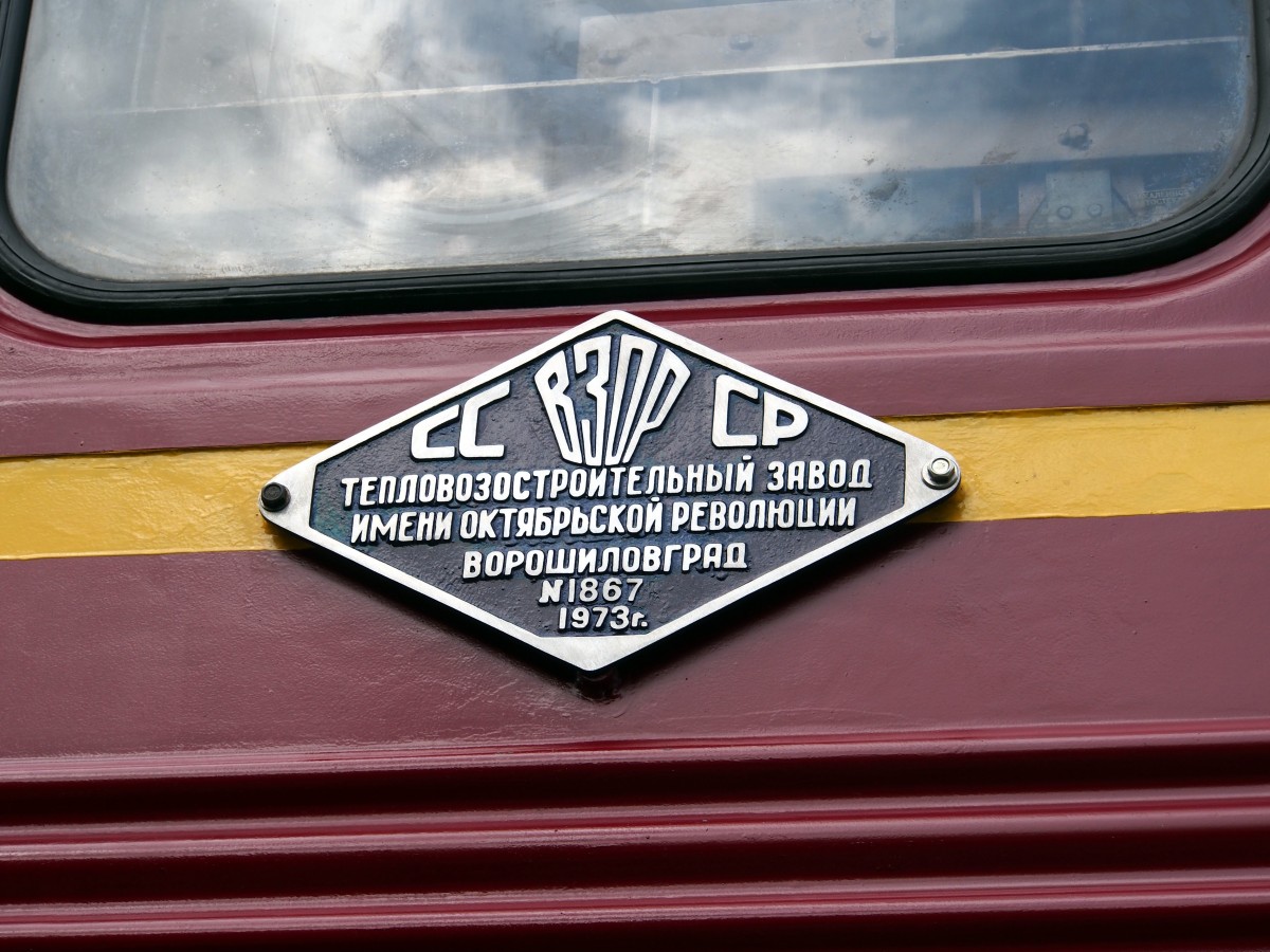 120 338-9 (220 338-8) im Bw Dresden Altstadt am 17.04.2015. Fabrikschild.
