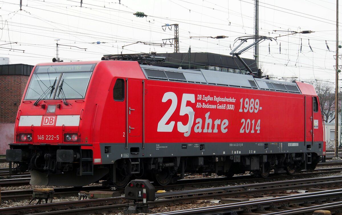 146 222-5 in Ulm am 10.03.2015.