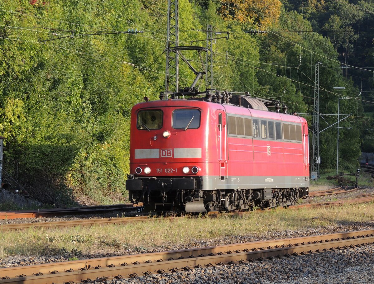 151 022-1 Schublok in Geislingen Steige am 20.09.2012.