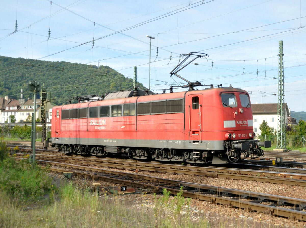 151 143-5 Schublok in Geislingen Steige am 11.09.2010.