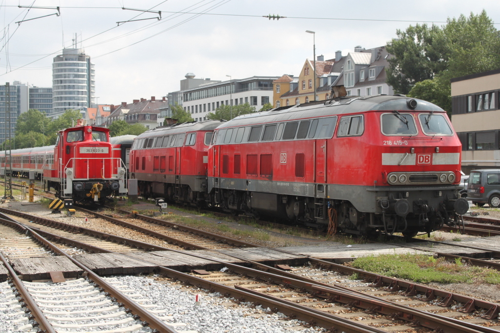 218 419-0 abgestellt in M�nchen Ost.22.07.2016