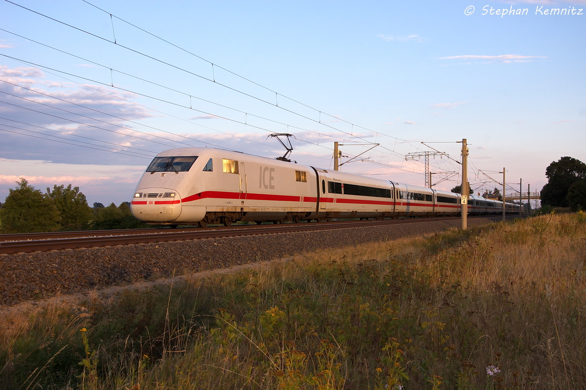 401 505-3  Offenbach am Main  als ICE 706 von Berlin S�dkreuz nach Hamburg-Altona in Vietznitz. Wegen einer Signalst�rung zeigte das n�chste Einfahrsignal  Zs 7  an. 28.08.2013