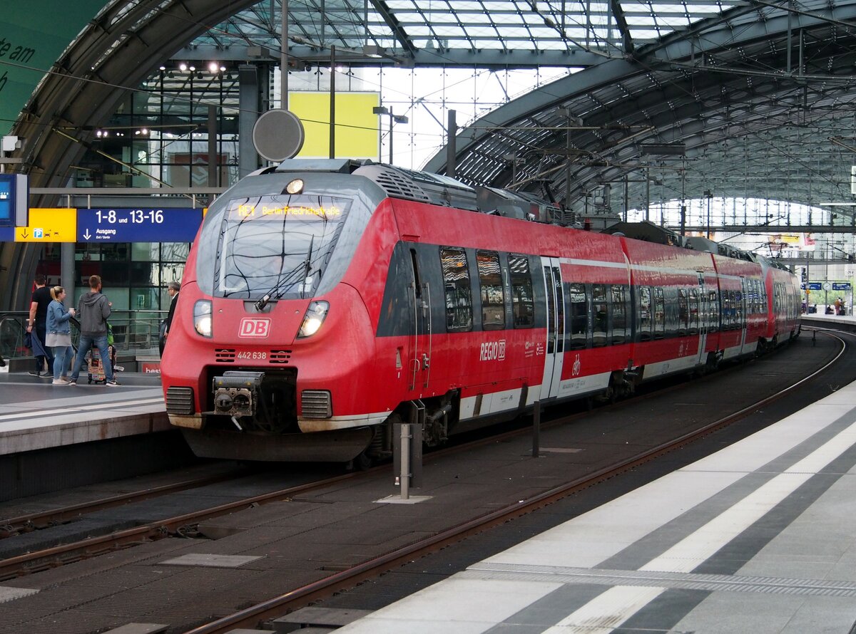 442 638 im Hbf Berlin am 30.08.2018.