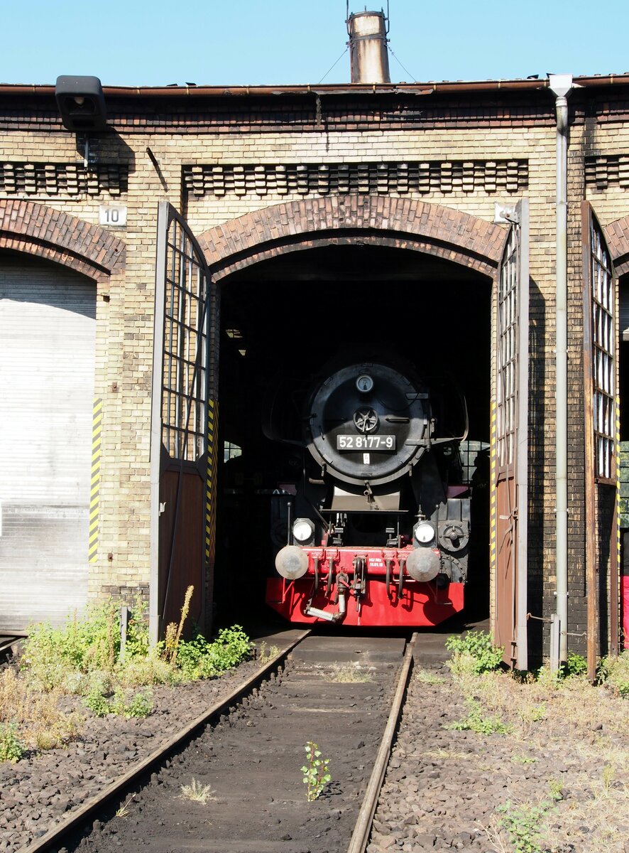 52 8177-9 im Bw Schöneweide in Berlin am 09.09.2018.