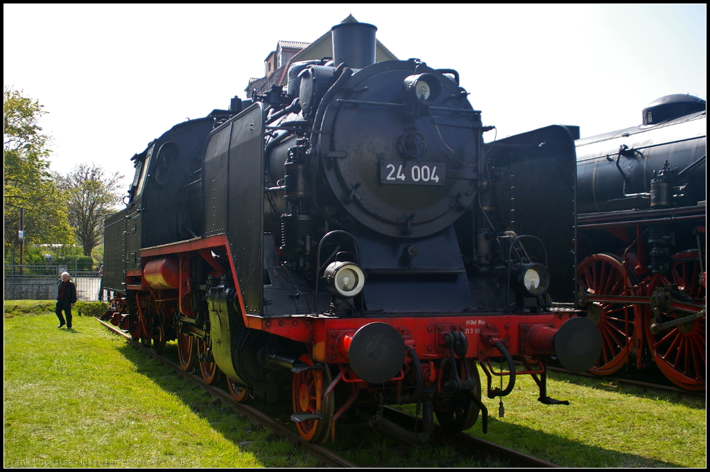 6. Dresdner Dampfloktreffen, 12.04.2014: DR 24 004 wurde 1928 in Schichau gebaut und ist seit 1968 Museumslok. Eigentmer ist das Verkehrsmuseum Dresden (VMD)