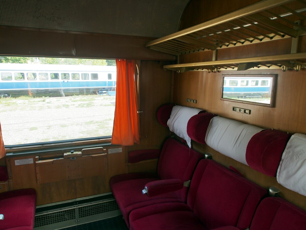 601 TEE Inneneinrichtung Ansicht eines Abteils im Bahnpark Augsburg am 23.09.2015.