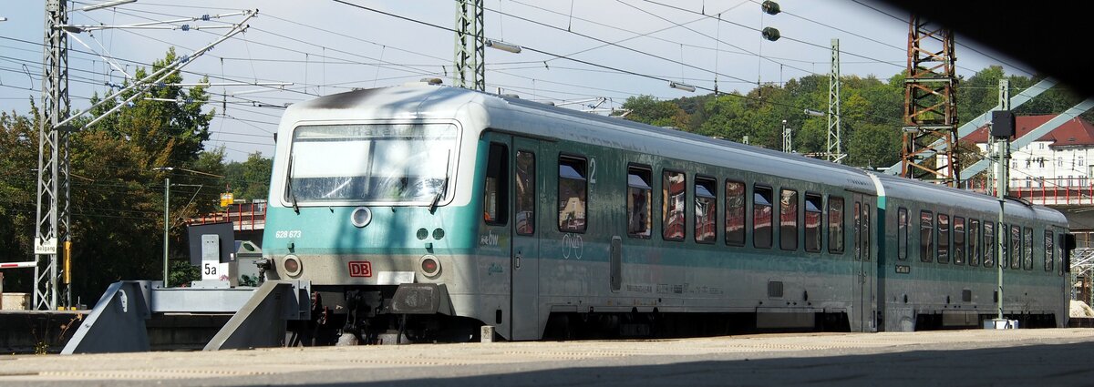 628 673-5 (95 80 0628 673-5 D-DB 80) mit Namen Marie, am 16.09.2020 - zu der Zeit noch ohne Graffitti, in Ulm.