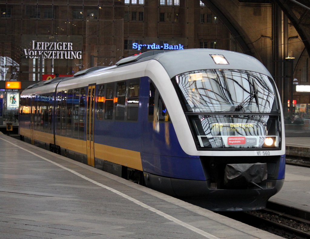 642 335-3 als MRB 80267 von Leipzig Hbf nach Delitzsch unt Bf im Leipziger Hbf.23.11.2013