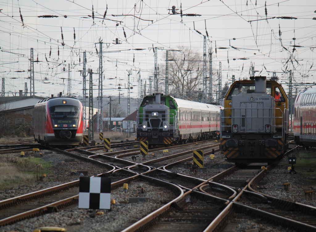 650 114-8 war am 04.01.2015 mit IC 2239(Rostock-Leipzig)im Rostocker Hbf besch�ftigt.