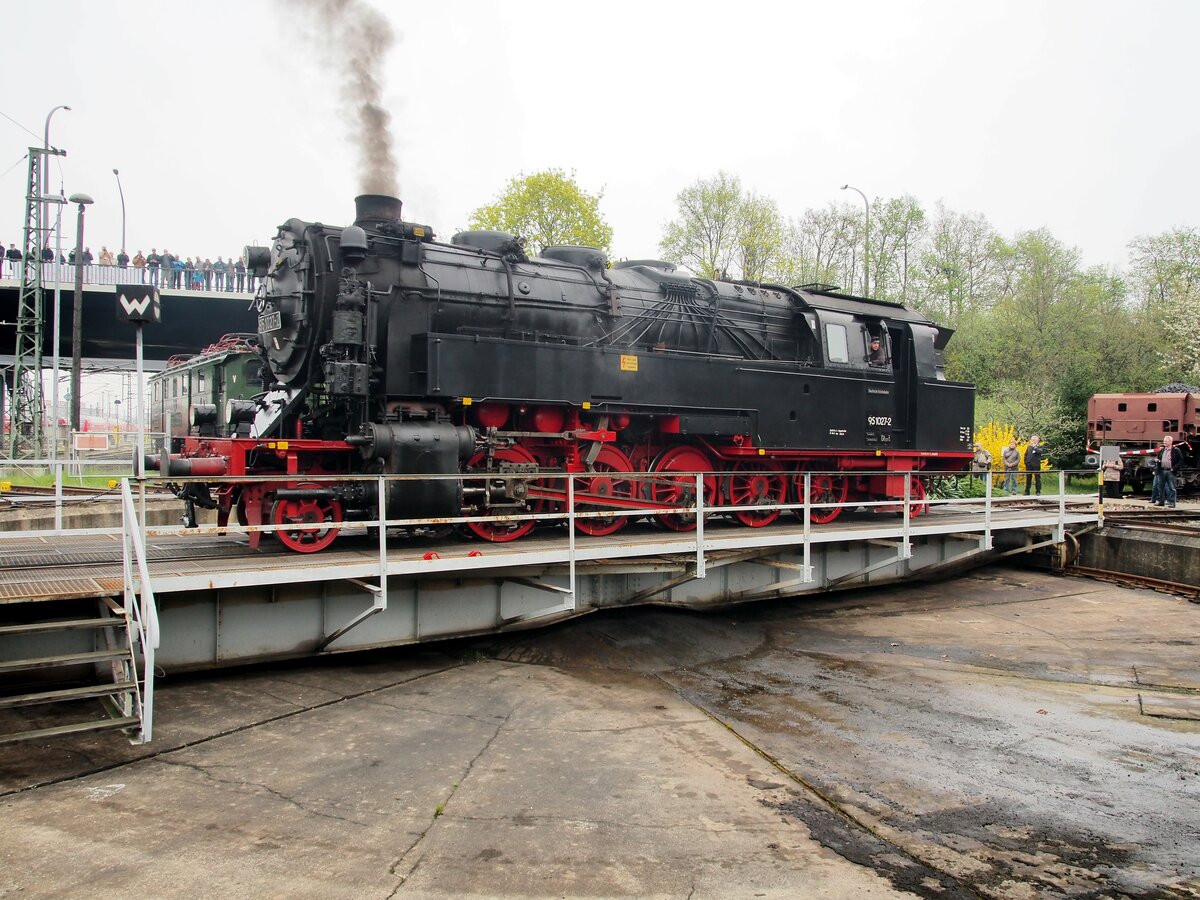 95 1027-2 beim 8.Dampfloktreffen in Dresden-Alstadt am 15.04.2016.