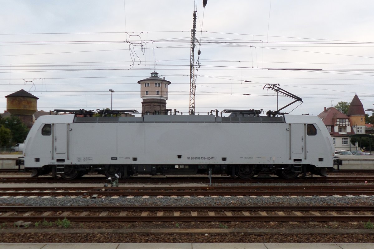 Am 18 September 2016 macht 186 138 Pause in Angermünde.