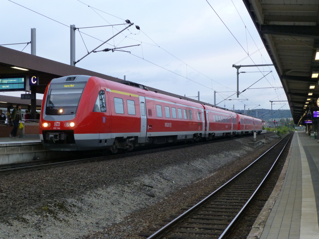 Am 19.9.13 sind zwei 612er (vorne 612 144) in G�ttingen angekommen.