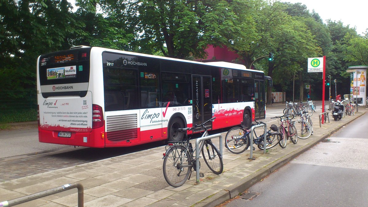 ....am endhaltepunkt der U und s-bahn in Ohlsdorf 