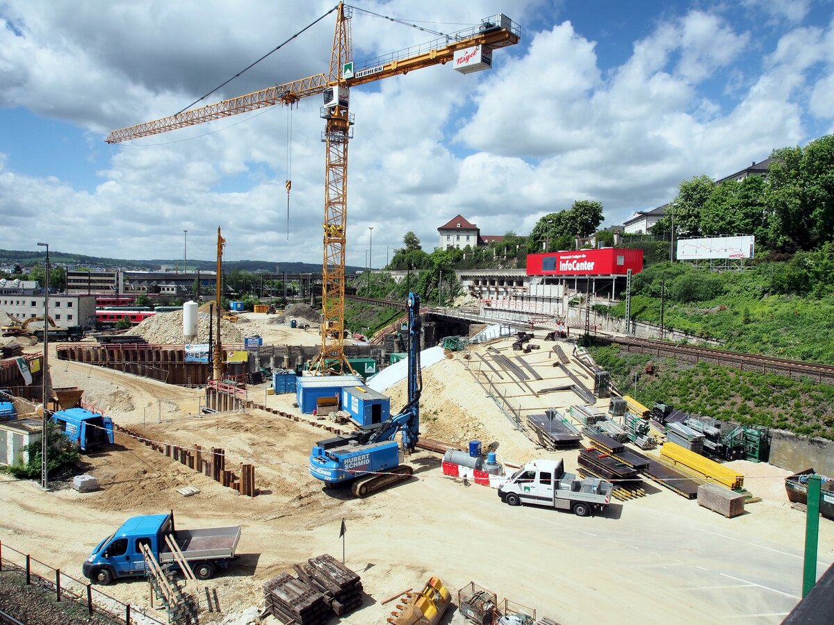 Baustelle derTunneleinfahrt Stuttgart 21 in Ulm am 07.05.2015.