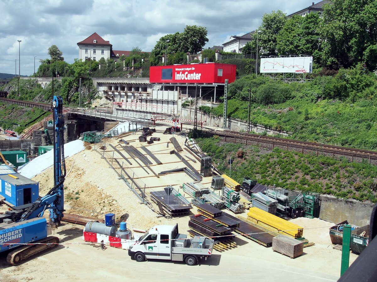 Baustelle derTunneleinfahrt Stuttgart 21 in Ulm am 07.05.2015.
