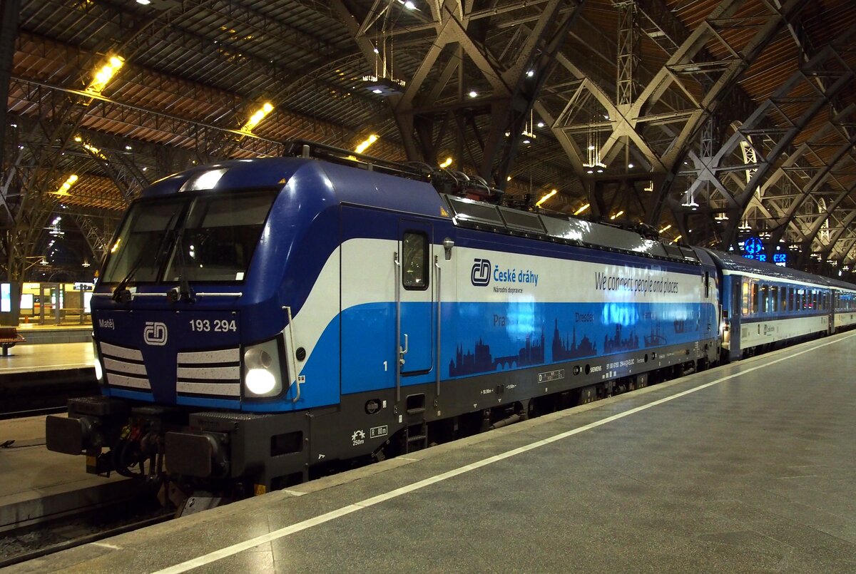 CD 193 294 Siemens Vectron in Leipzig Hbf am 19.01.2019.