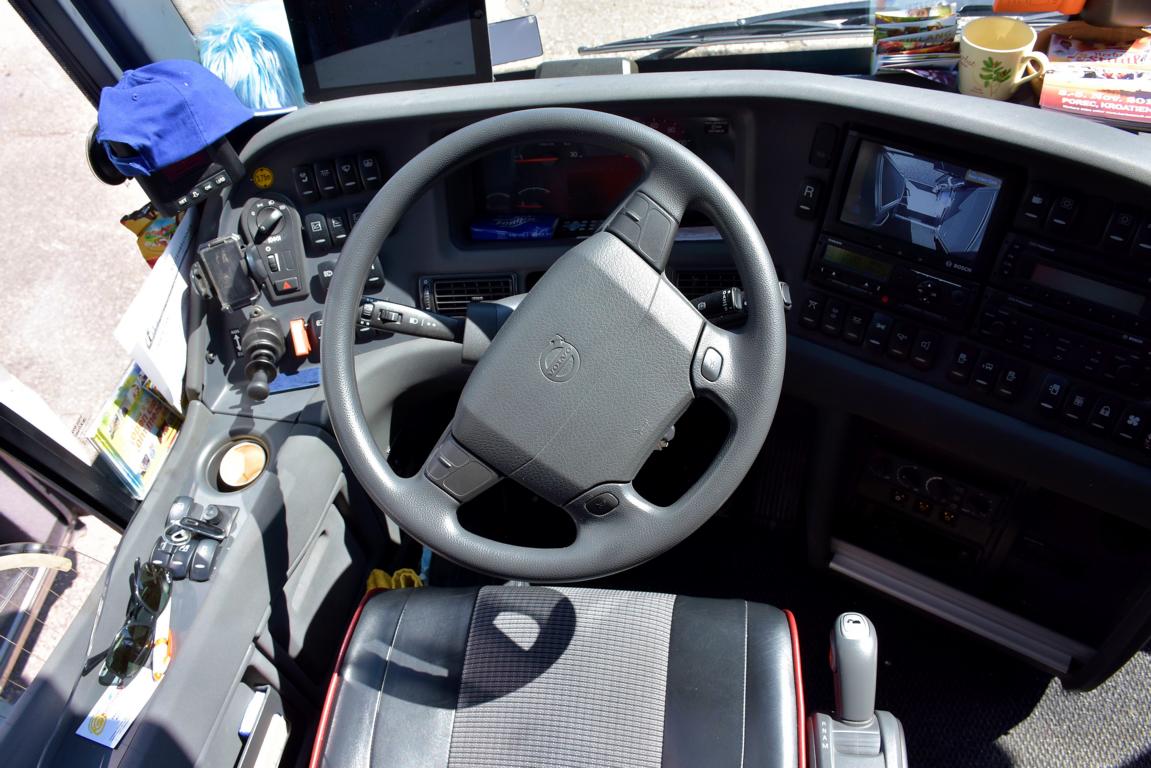 Cockpit im Volvo 9700 von Kaltenbrunner Reisen aus Obersterreich.