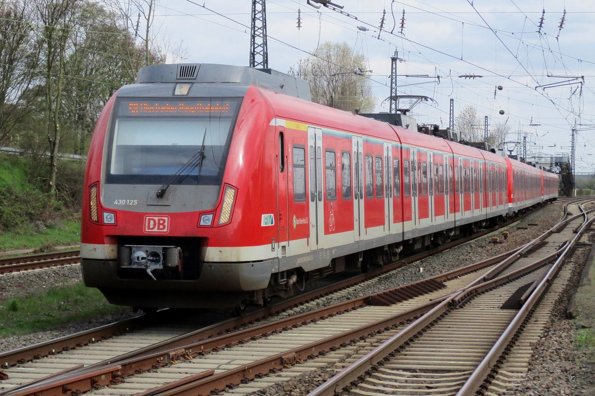 DB 430 125 treft am 28 März 2017 in Mainz-Bischofsheim ein.