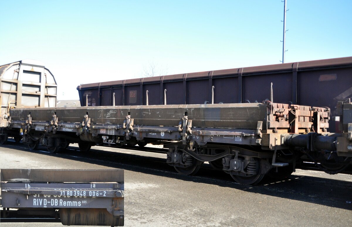DB Rungenwagen Remms 665 in V�hringen am 25.02.2010.