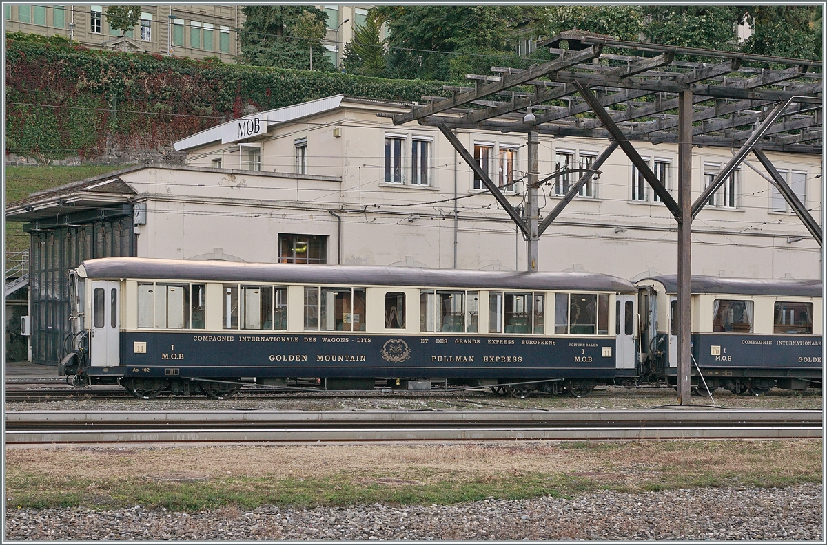 Der 1931 als AB4 102 in Betrieb genommene MOB As 102 in Montreux.

12. Okt. 2020