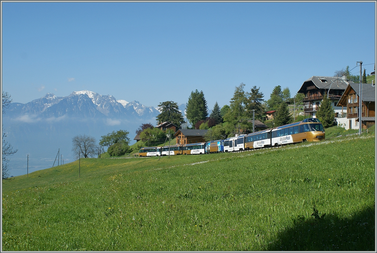 Der GoldenPass Panoramic bei Les Avants. 
22. Mai 2010