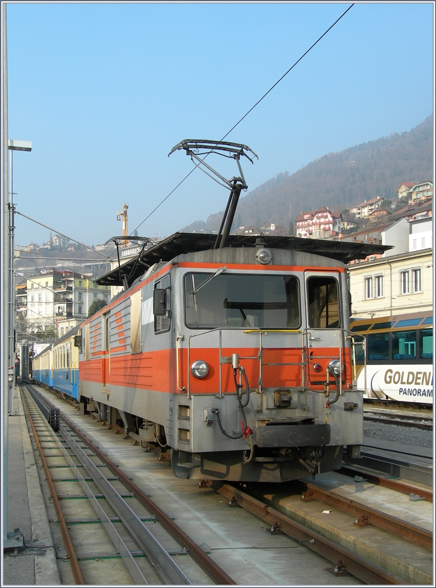 Die von der GFM (TPF) übernommen GDe 4/4 6005 in Montreux.
15. Feb. 2008