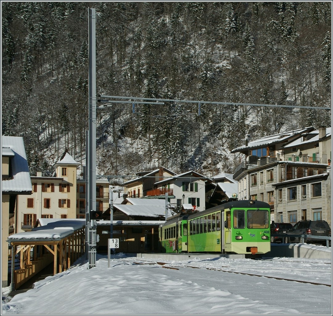 Die neu gestaltete Zwischen- und Kopfstation Le Sépey. 
25. Jan. 2014 