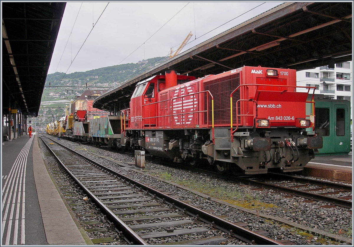 Die SBB Am 843 026-6 in Vevey.
11.08.20017