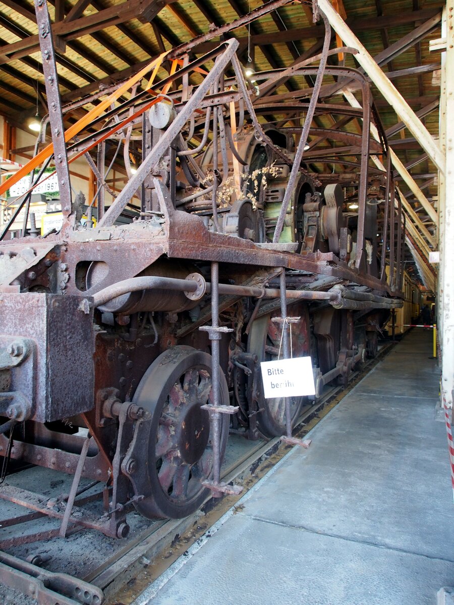 E 00 02 preu�ische ES 2 in der Monumentenhalle im Technik Museum Berlin am 09.09.2018.